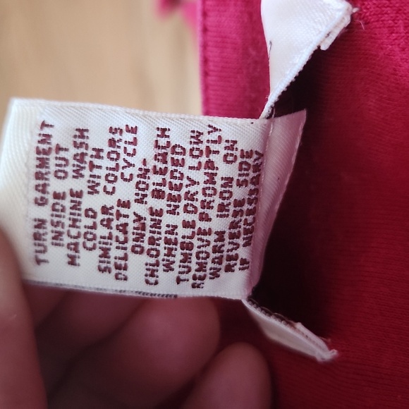 Bechamel Petites size PL cats and mice themed pullover long sleeve shirt red - Picture 9 of 15